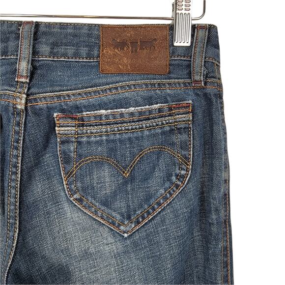 LEVI'S "Perfect Body Lady Style" Y2K Low Waist Boot Jeans Size 28 VINTAGE - Picture 5 of 11